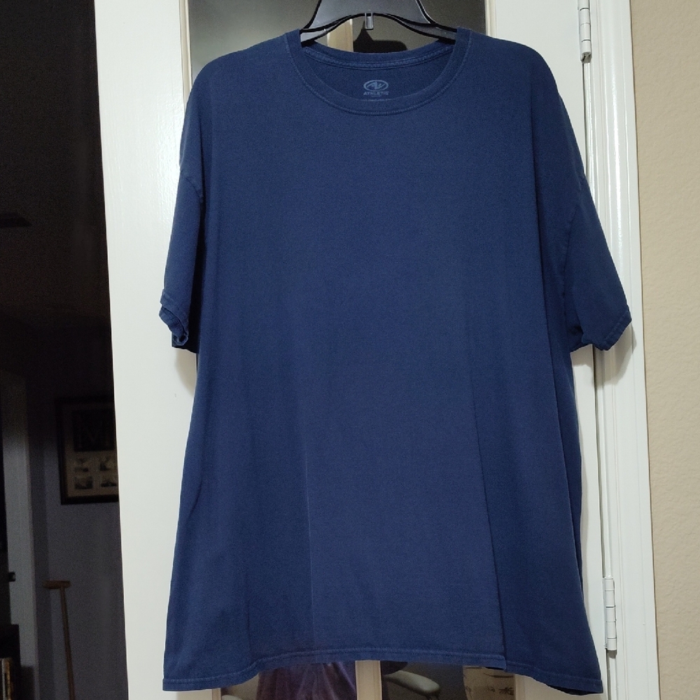 Athletic Works Navy Men's Short Sleeve Tee (2XL)